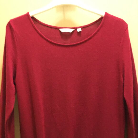 Merlot Red Twist Hem Pullover Knit Sweater Top - Picture 6 of 15